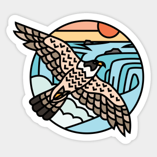 Niagara Falls Peregrine Falcon Sticker